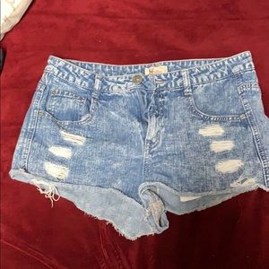 Blue cut off shorts never worn